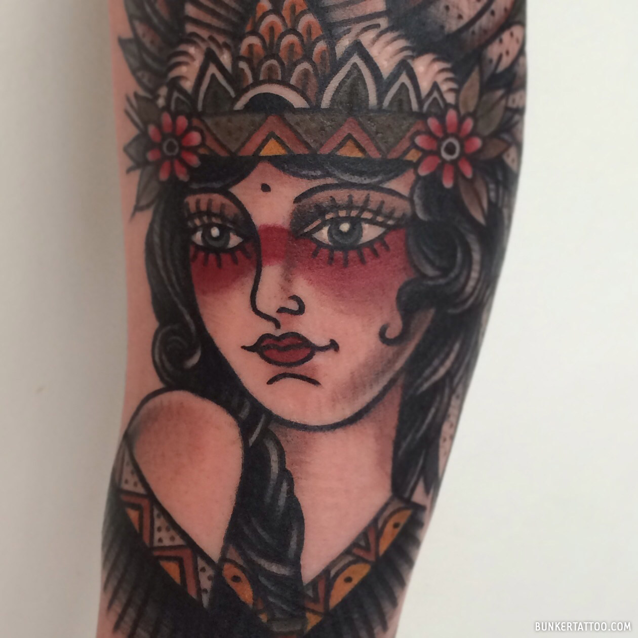 girl traditional tattoos
