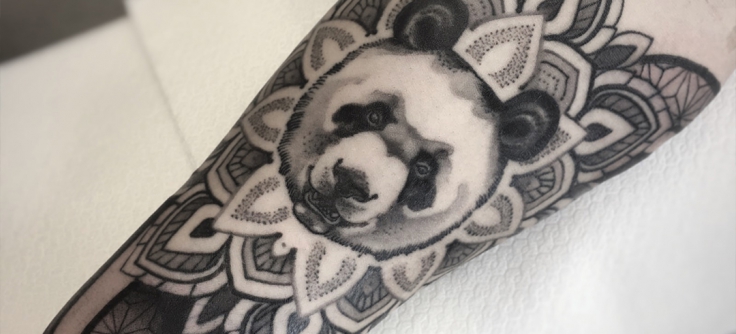 Panda tattoo stock vector. Illustration of strong, tattoo - 26259817
