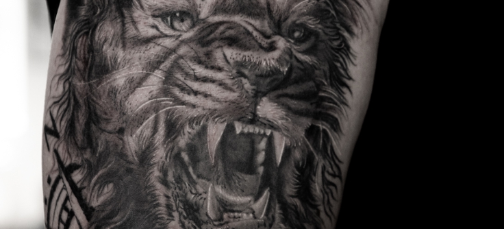 Large Realistic Lion Temporary Tattoo – Tattoo for a week
